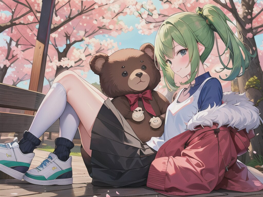 ロングスカートとスニーカーと靴下