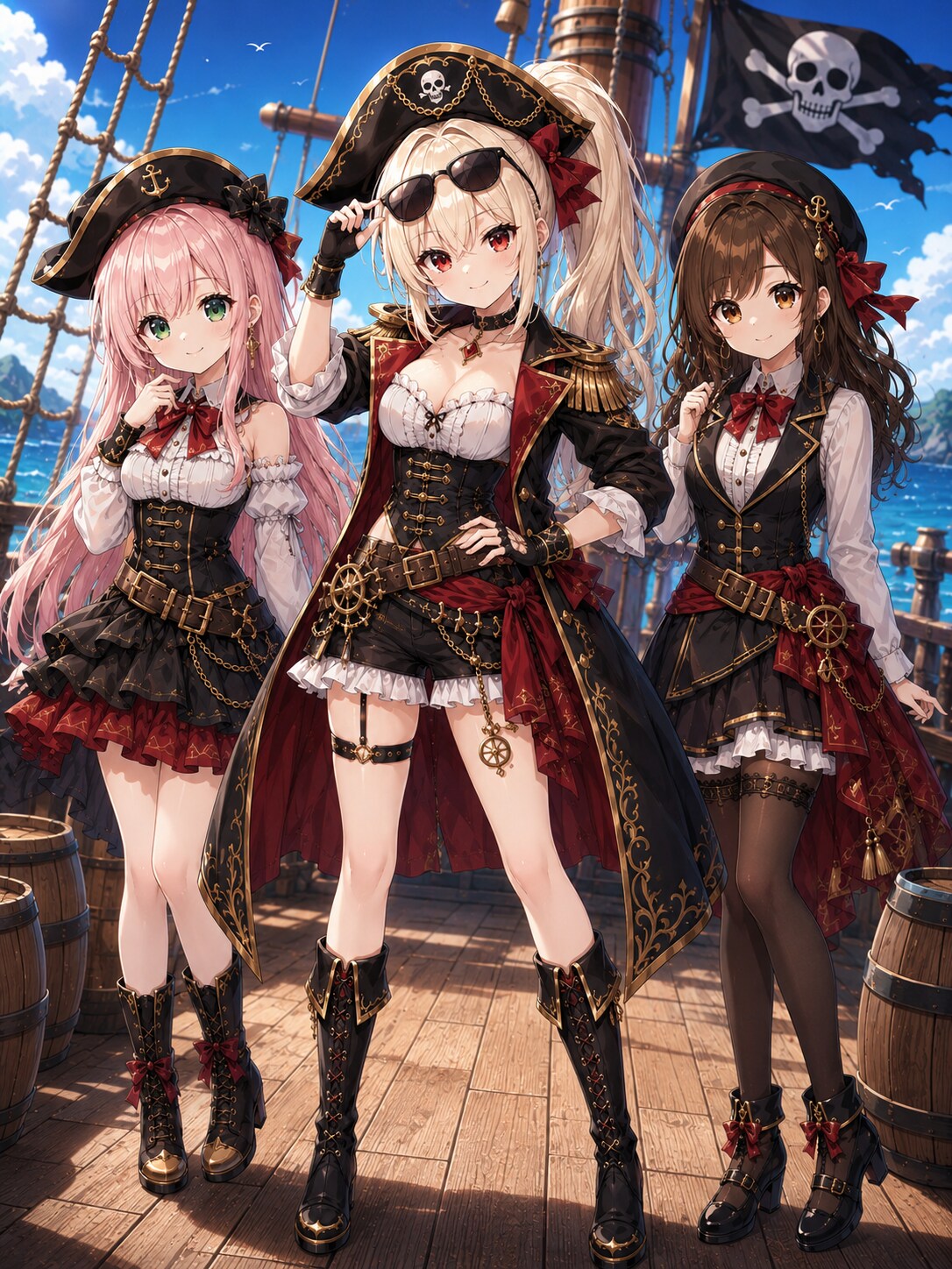 萌え会計海賊団、いざ出航！🏴‍☠️⚓️ | の人気AIイラスト・グラビア
