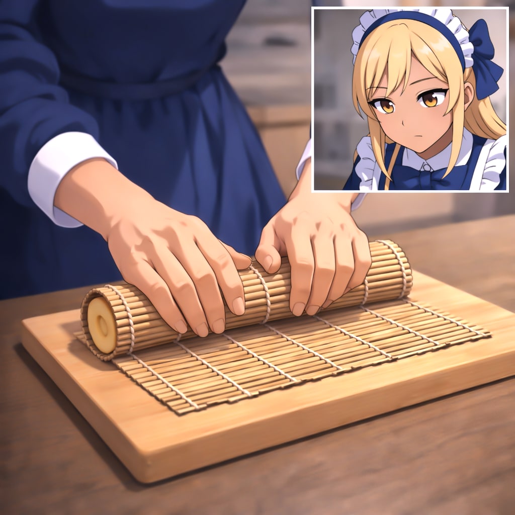 伊達巻を作っています