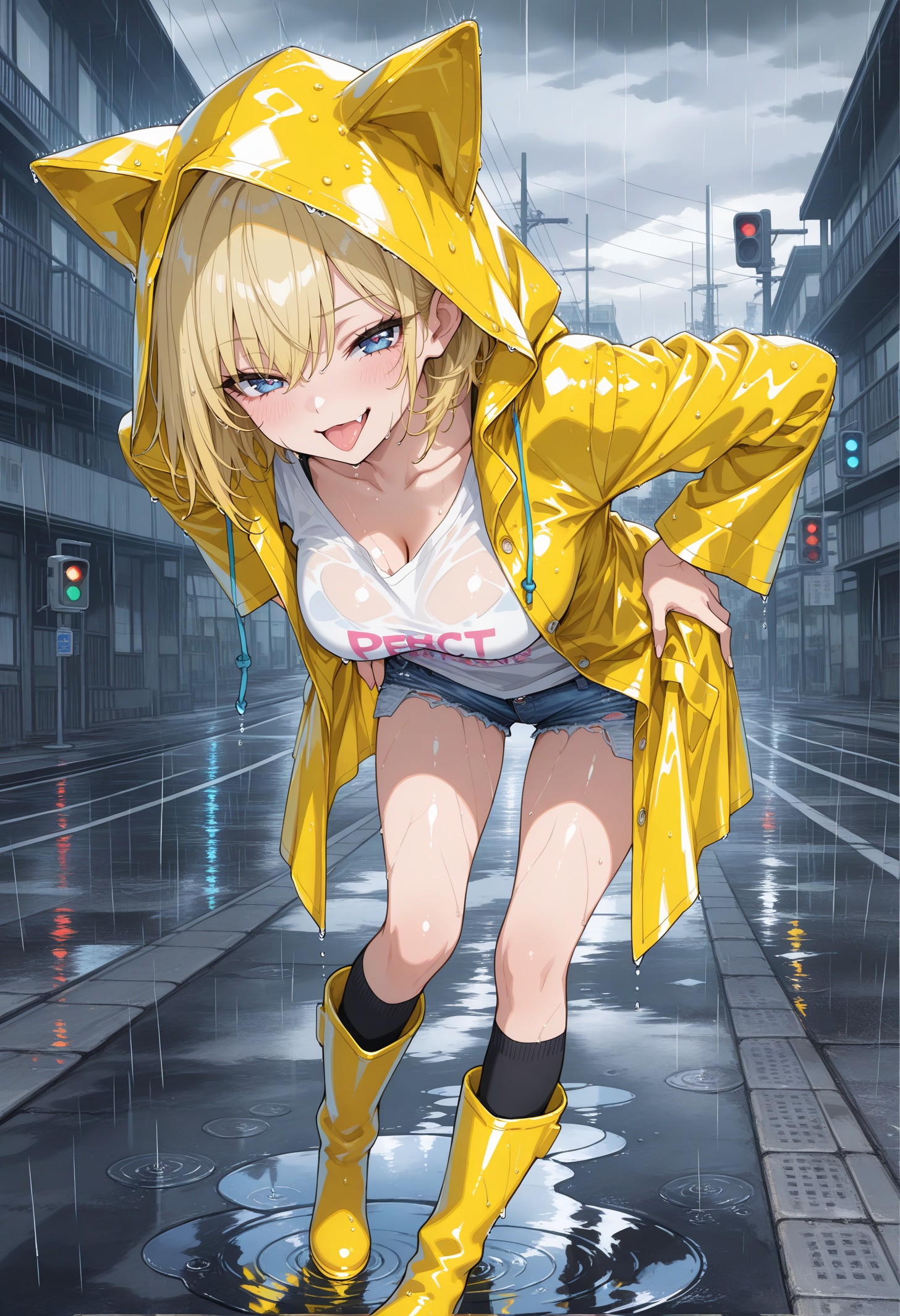 今日雨降るって知らなかったんだｗ | の人気AIイラスト・グラビア