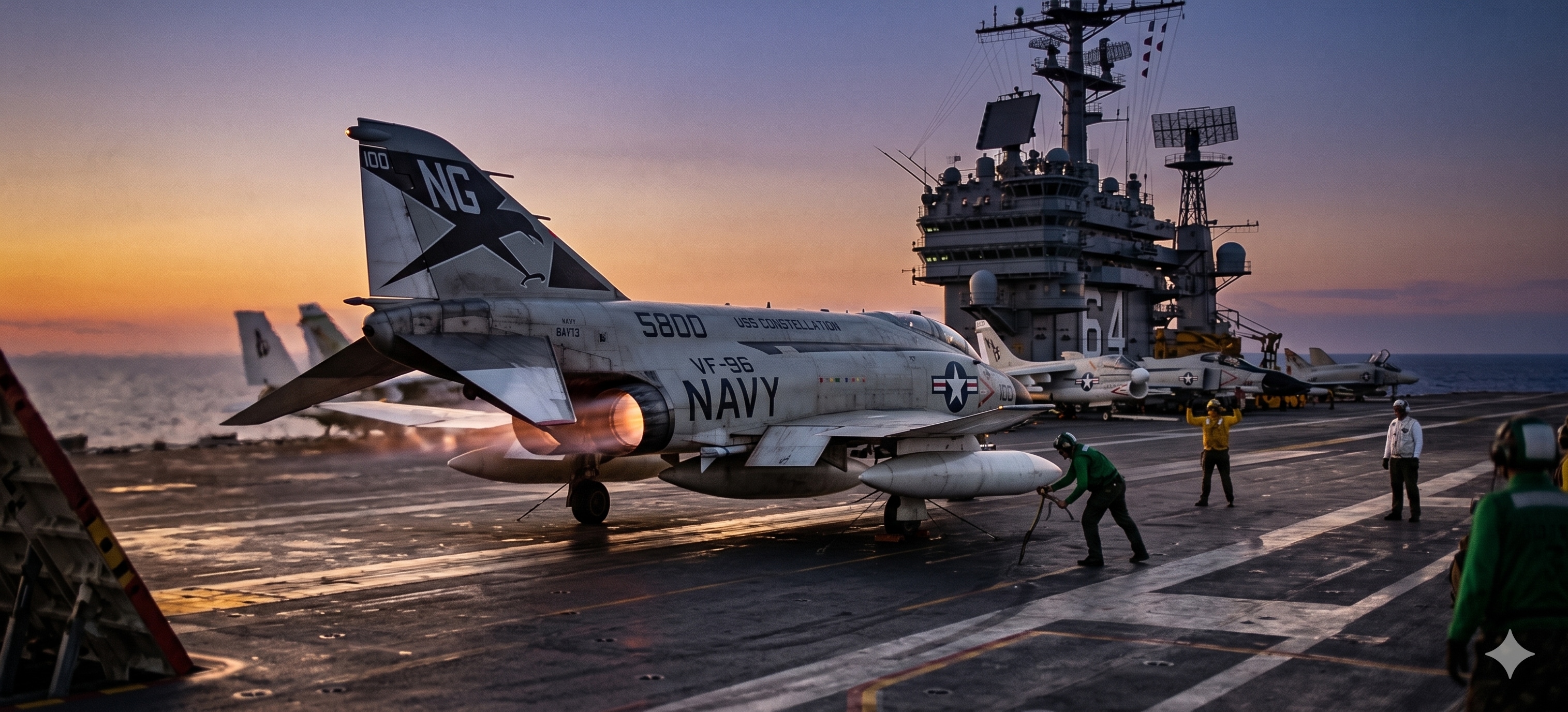 発艦を待つF-4 ファントムII