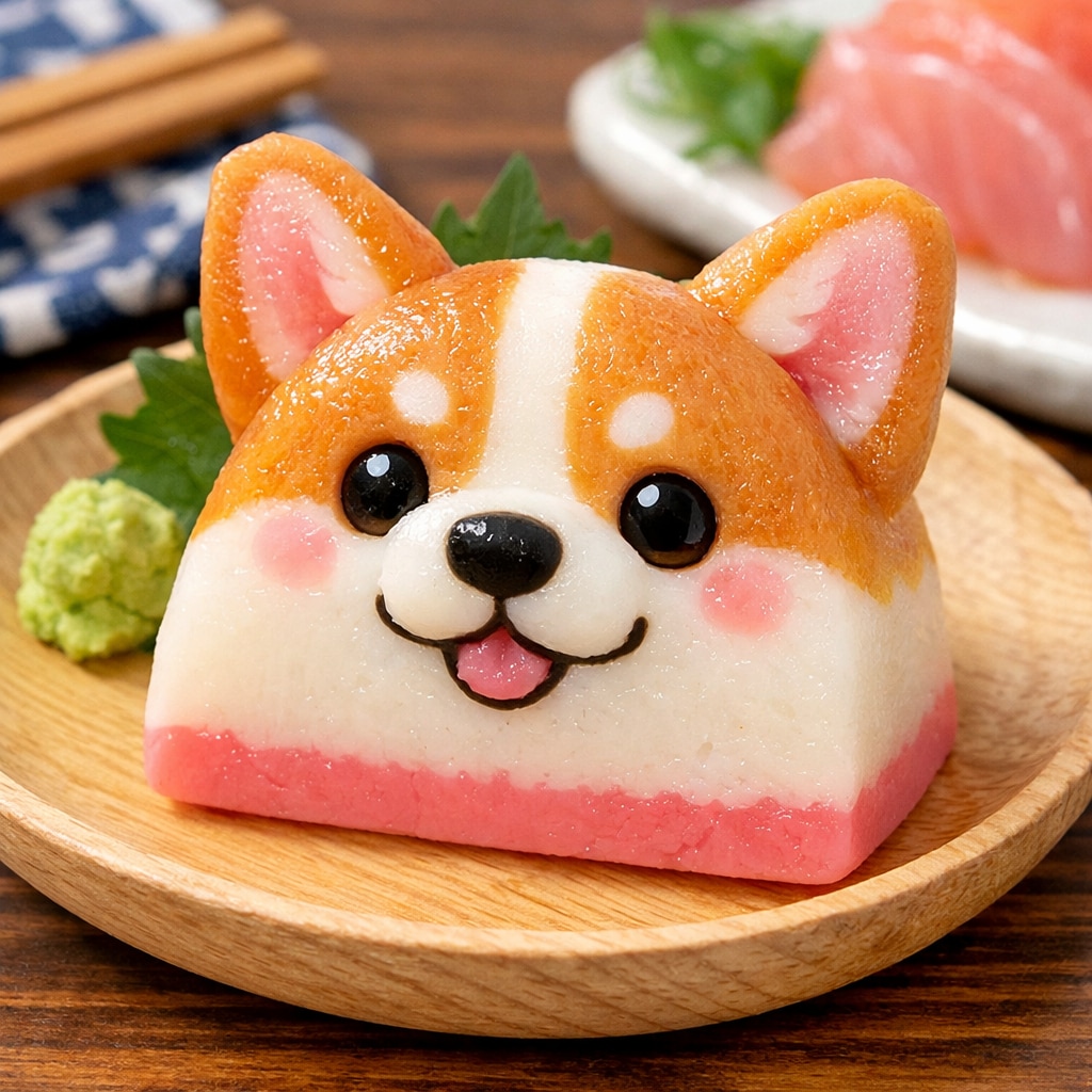 【食べ物】かまぼコーギーと猫ちゃプリン＋なると間違え味噌ラーメンw | の人気AIイラスト・グラビア