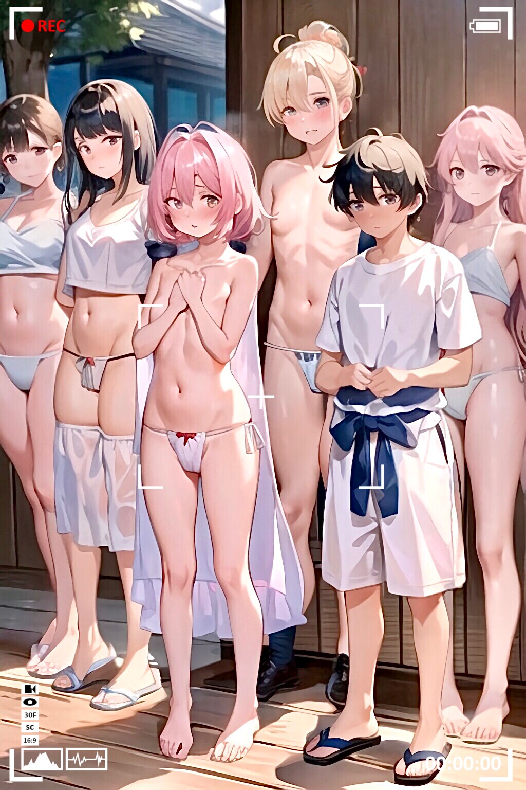寒中禊に参加する子たち