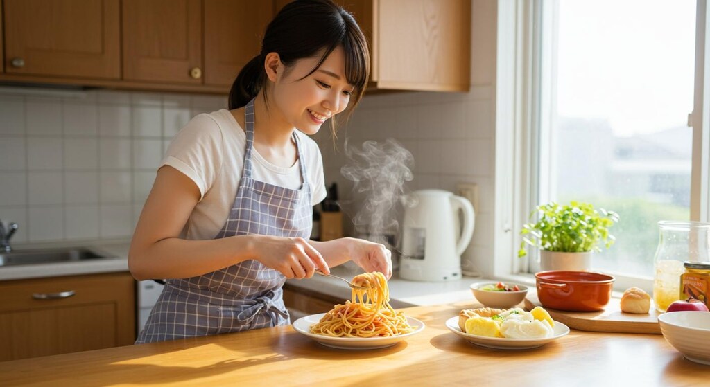 おっ、今日はスパゲッティだね。