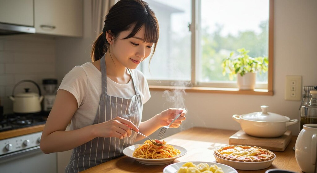 おっ、今日はスパゲッティだね。