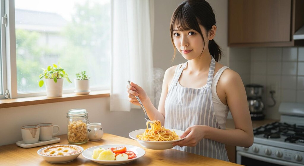 おっ、今日はスパゲッティだね。