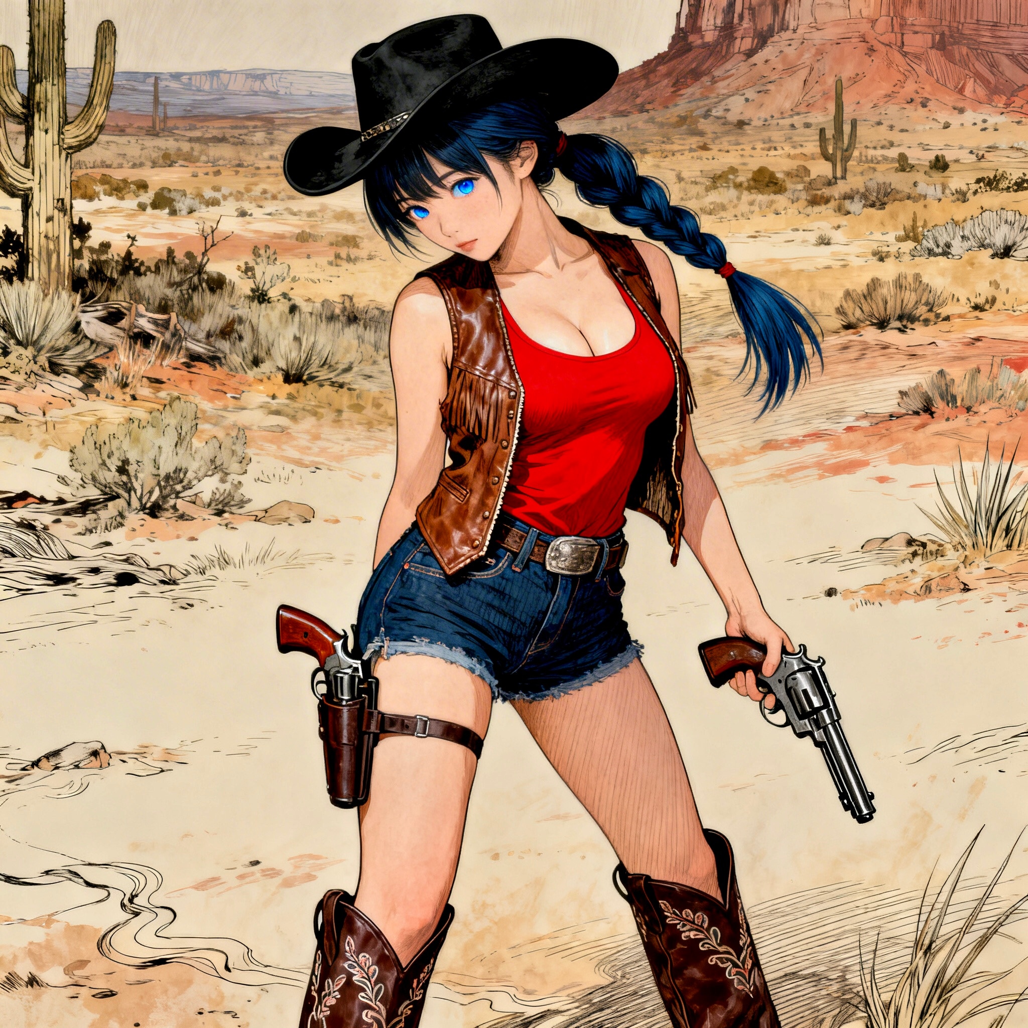ウエスタンガーリー | の人気AIイラスト・グラビア
