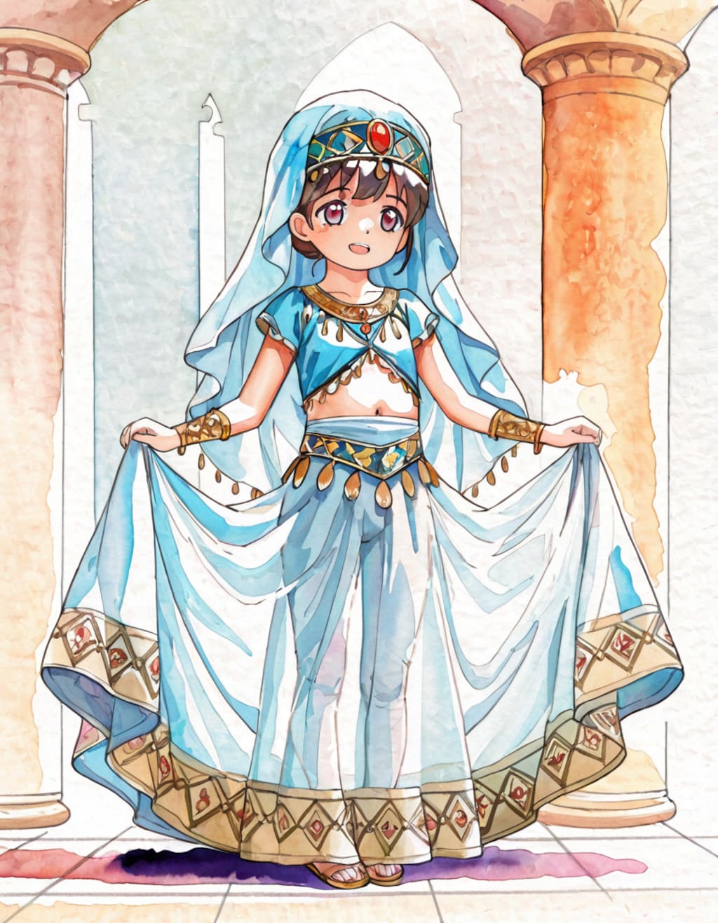 水彩（アラビア風）