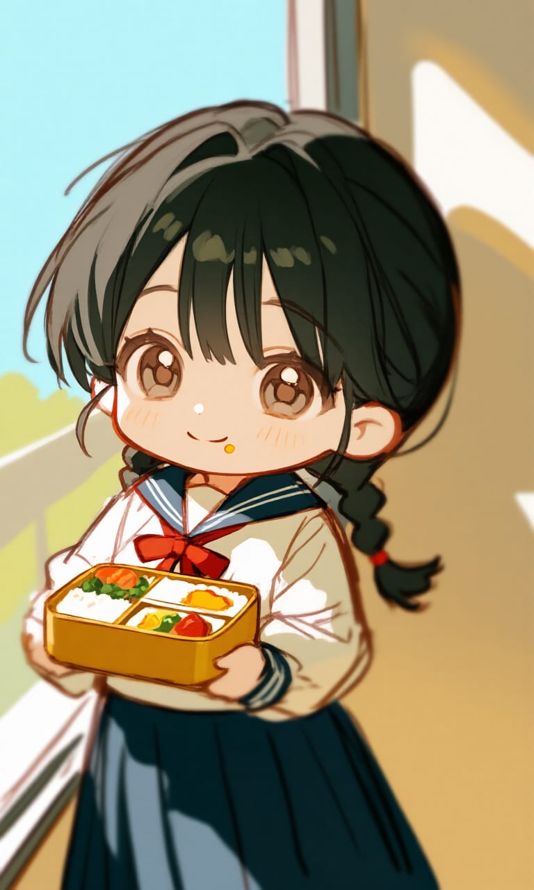 晴れた、うれしいな。屋上でお弁当 | の人気AIイラスト・グラビア