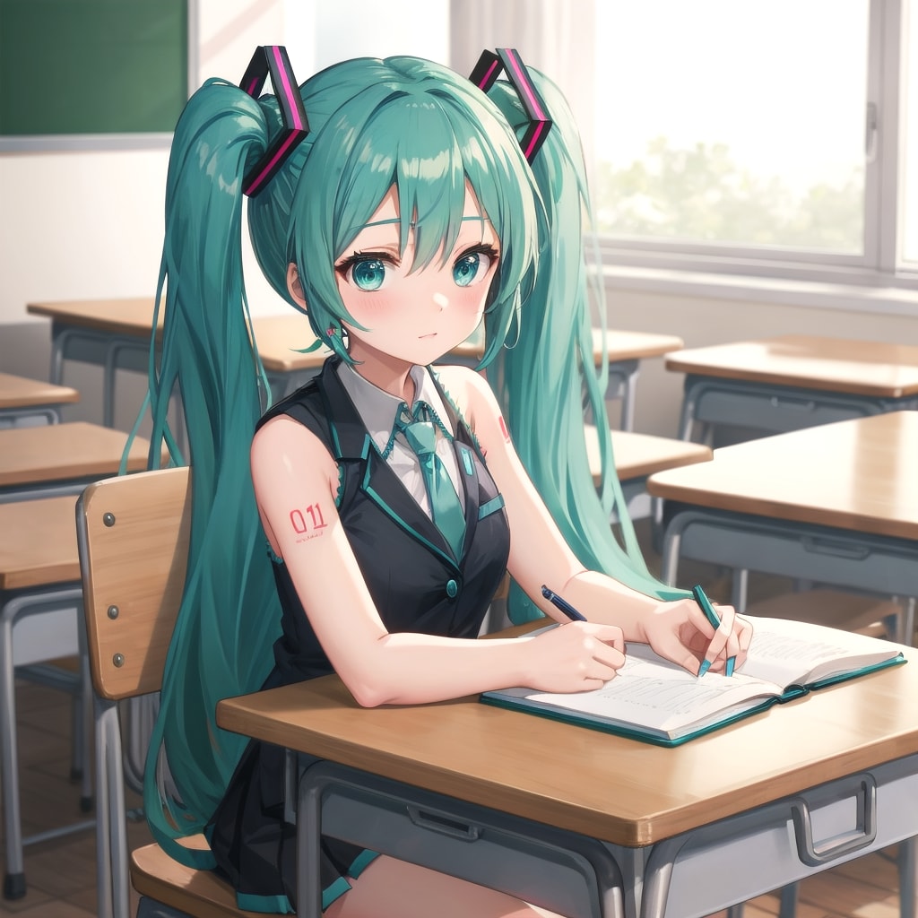 授業中のミクさん | の人気AIイラスト・グラビア