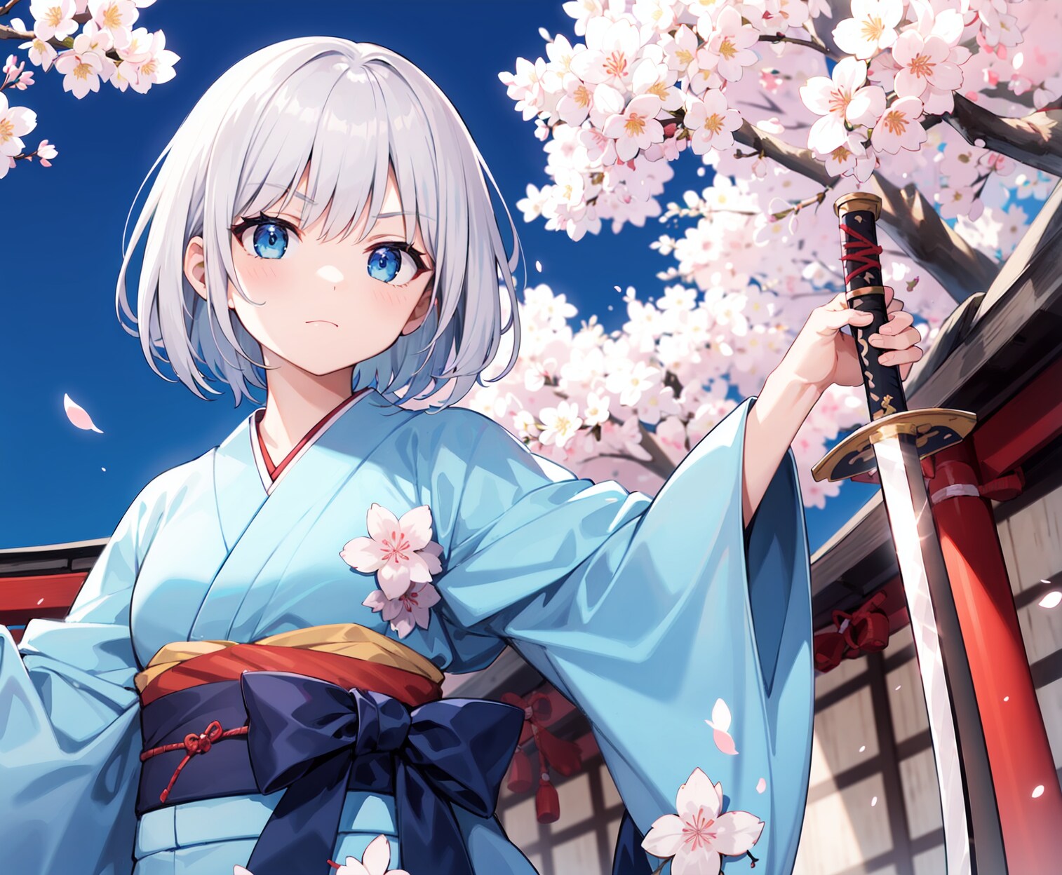 日本刀と少女