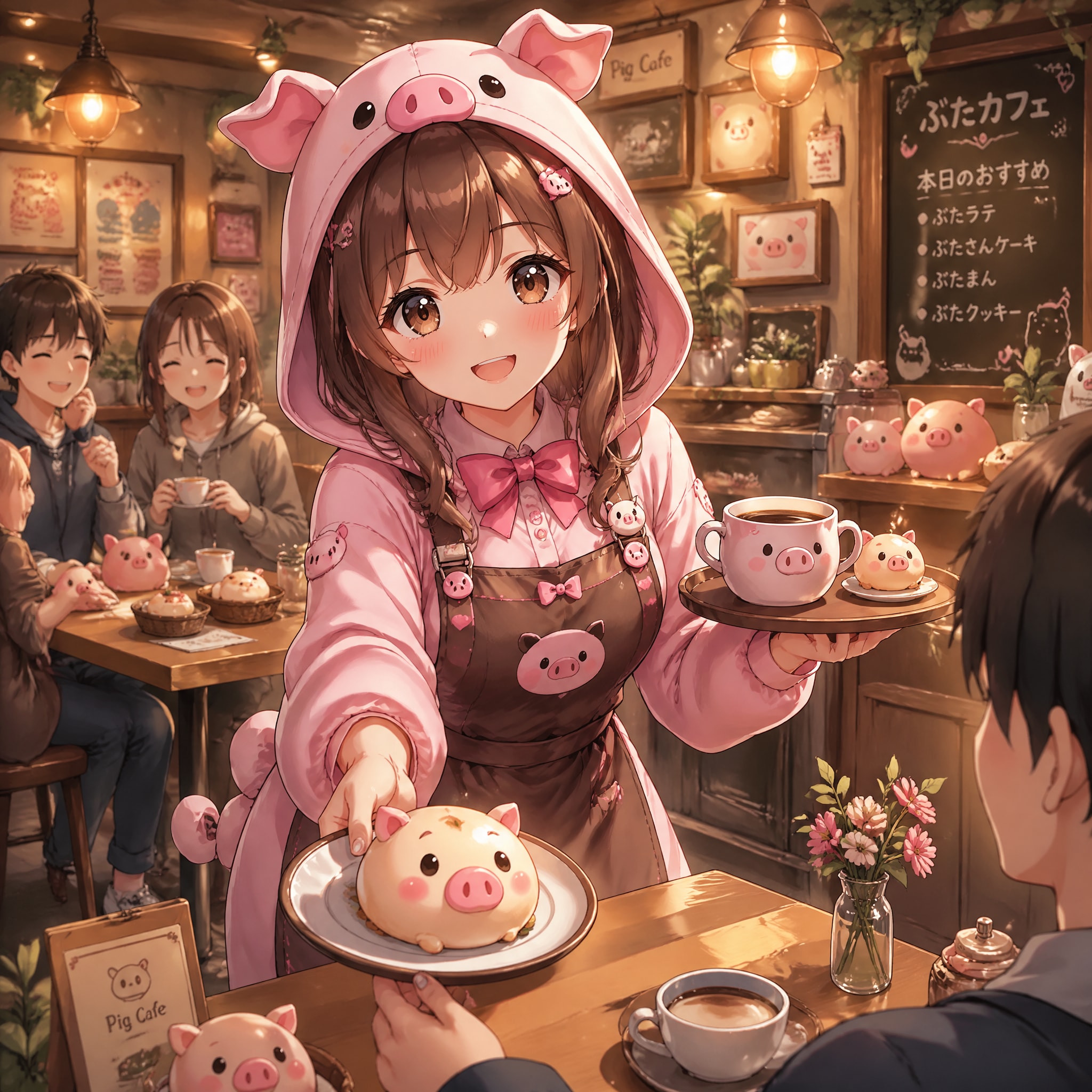 ブタカフェ（１） | の人気AIイラスト・グラビア