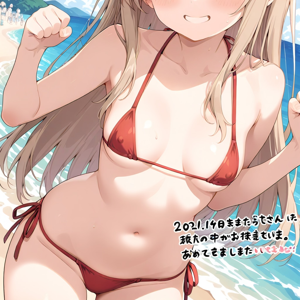 5歳の健気なビキニ少女