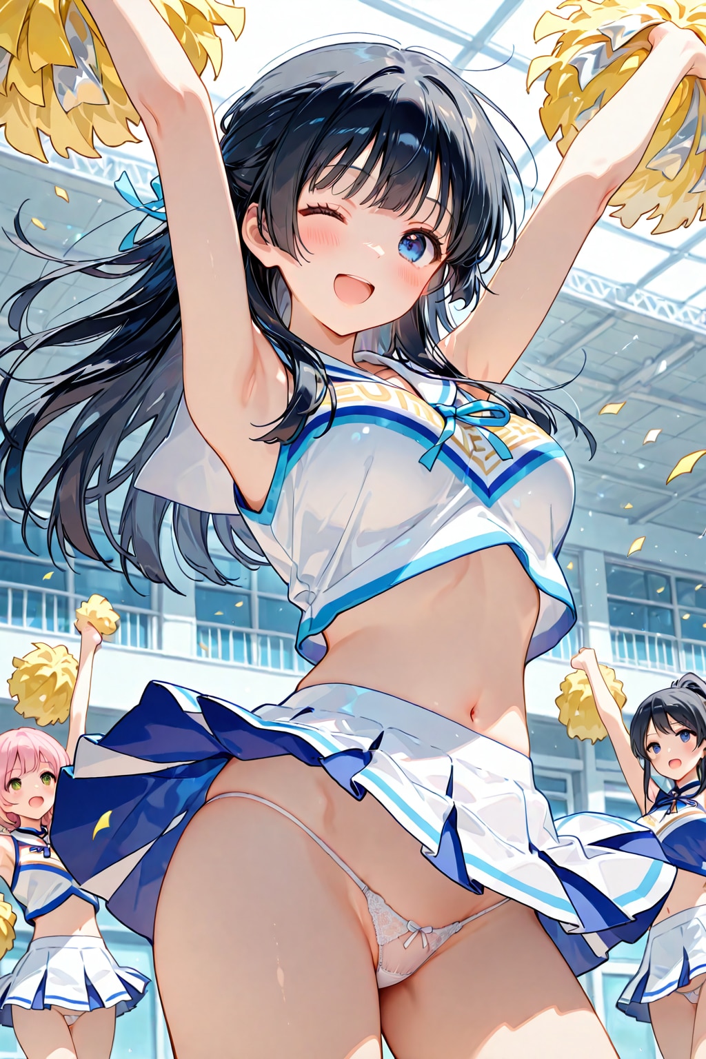 チアガールと応援
