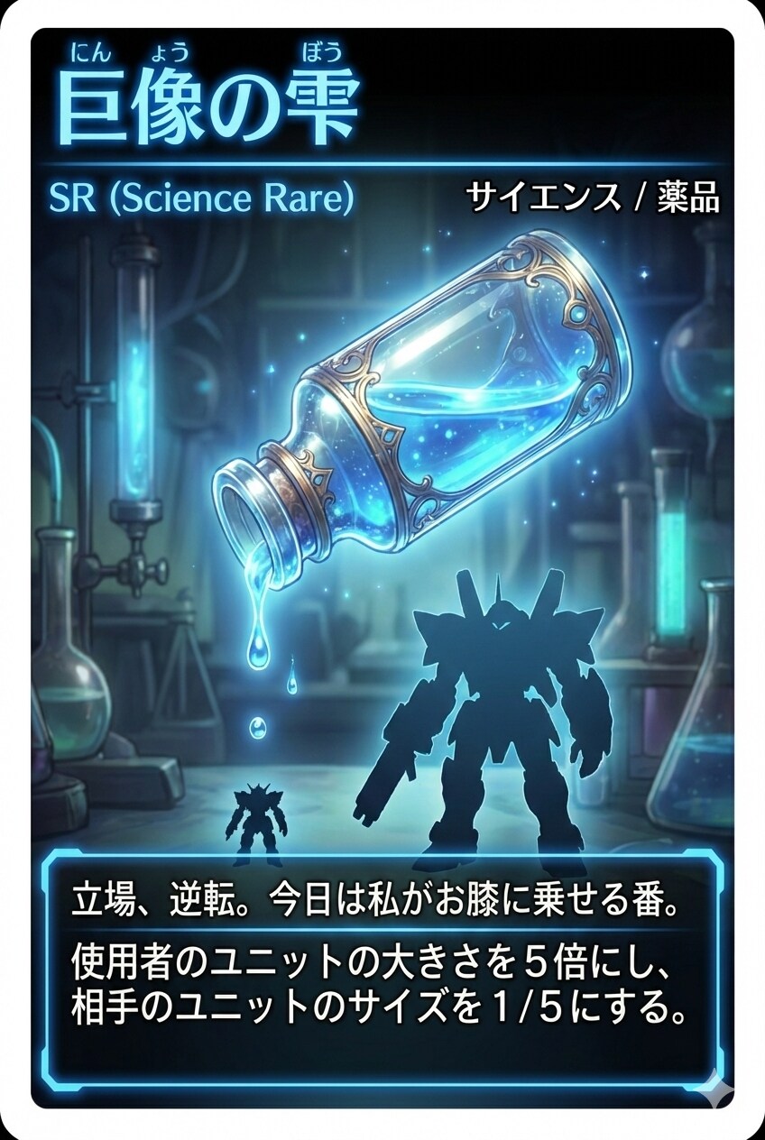 サイエンス・トレカ企画「巨像の雫」(きょぞうのしずく) | の人気AIイラスト・グラビア