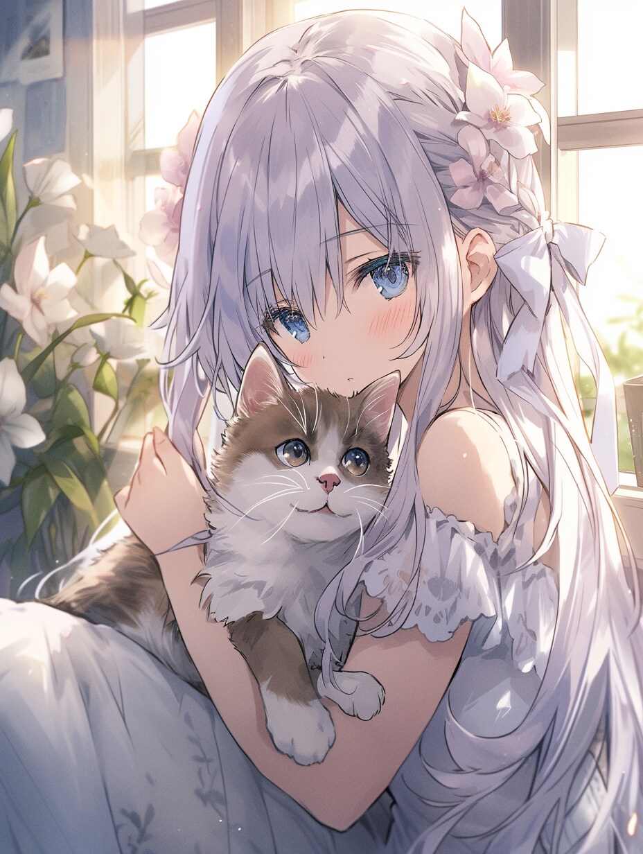 猫と女の子 cats and girl | の人気AIイラスト・グラビア