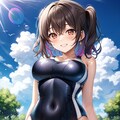 プールサイドの彼女 2枚目