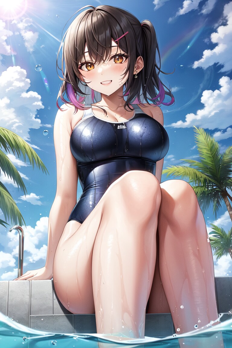 プールサイドの彼女