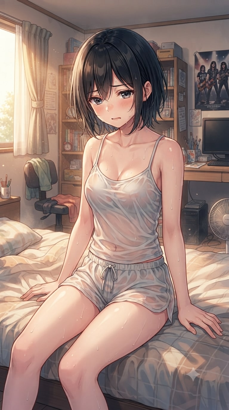 暑い夏の朝の幼馴染