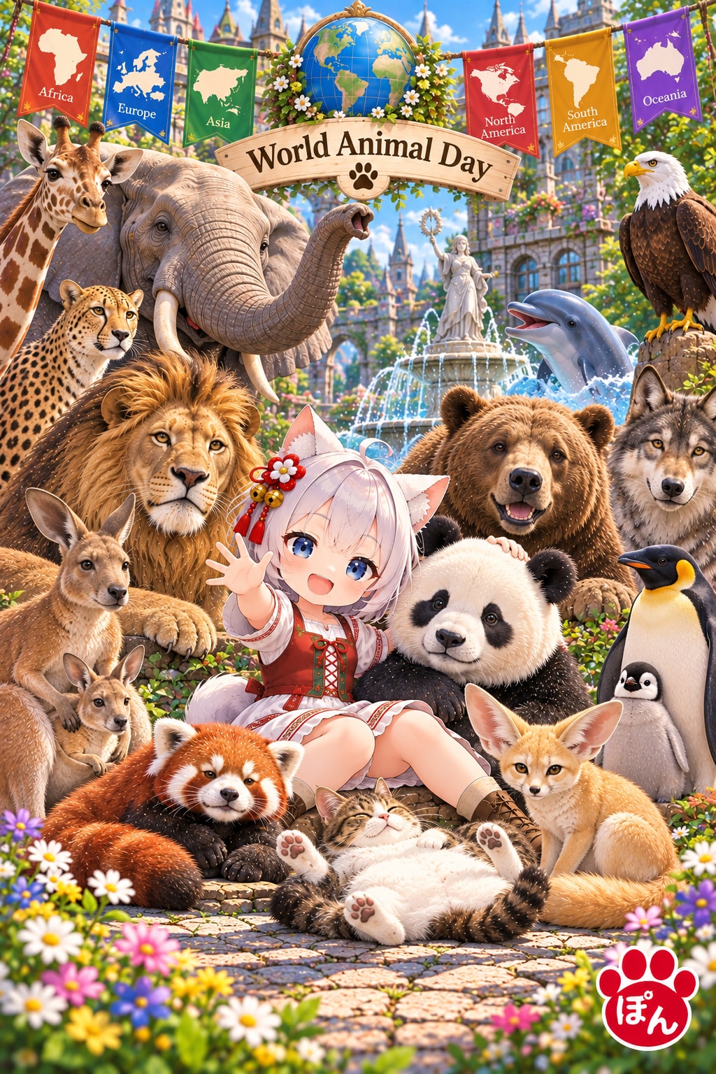 10月4日、世界動物の日 | の人気AIイラスト・グラビア