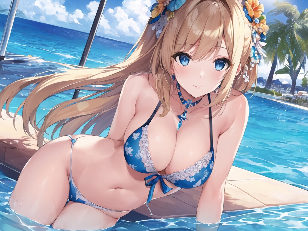 青いビキニ、どうですか？