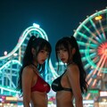 夜の遊園地3 2枚目