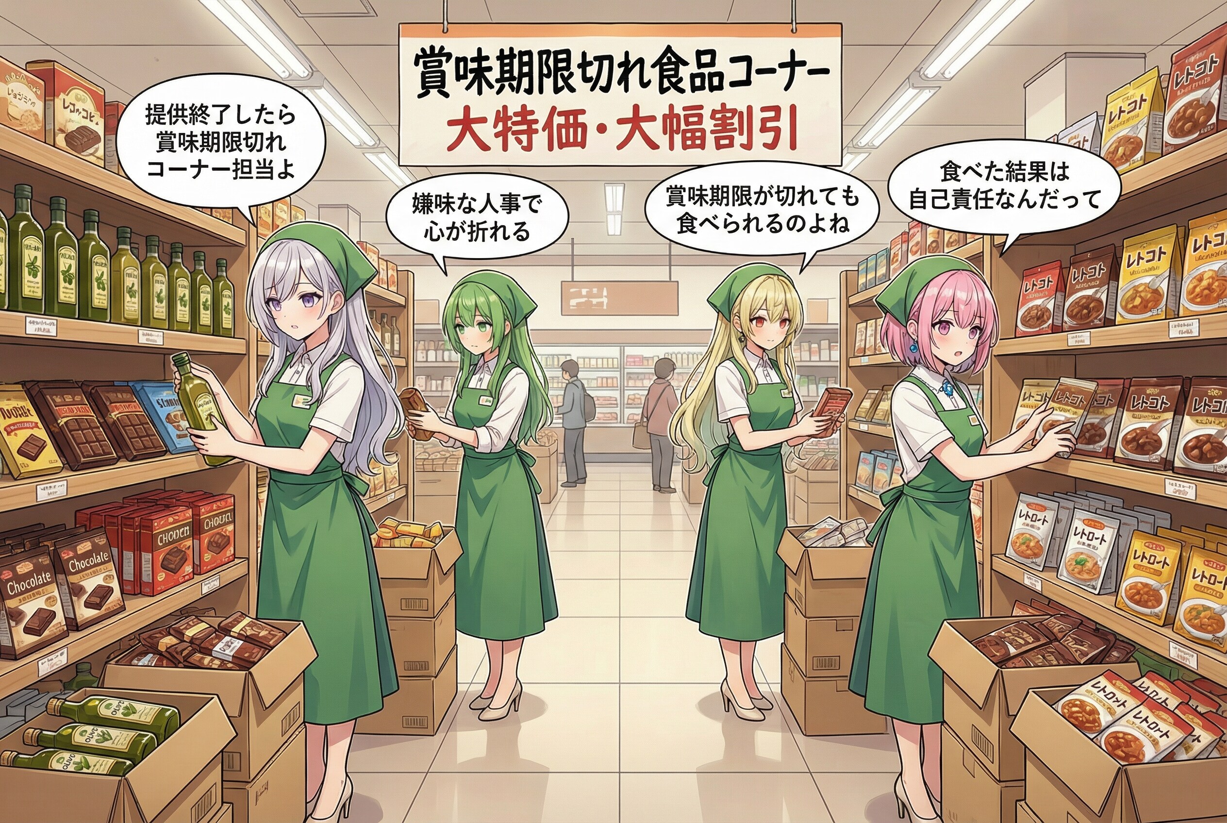 賞味期限切れ食品コーナー