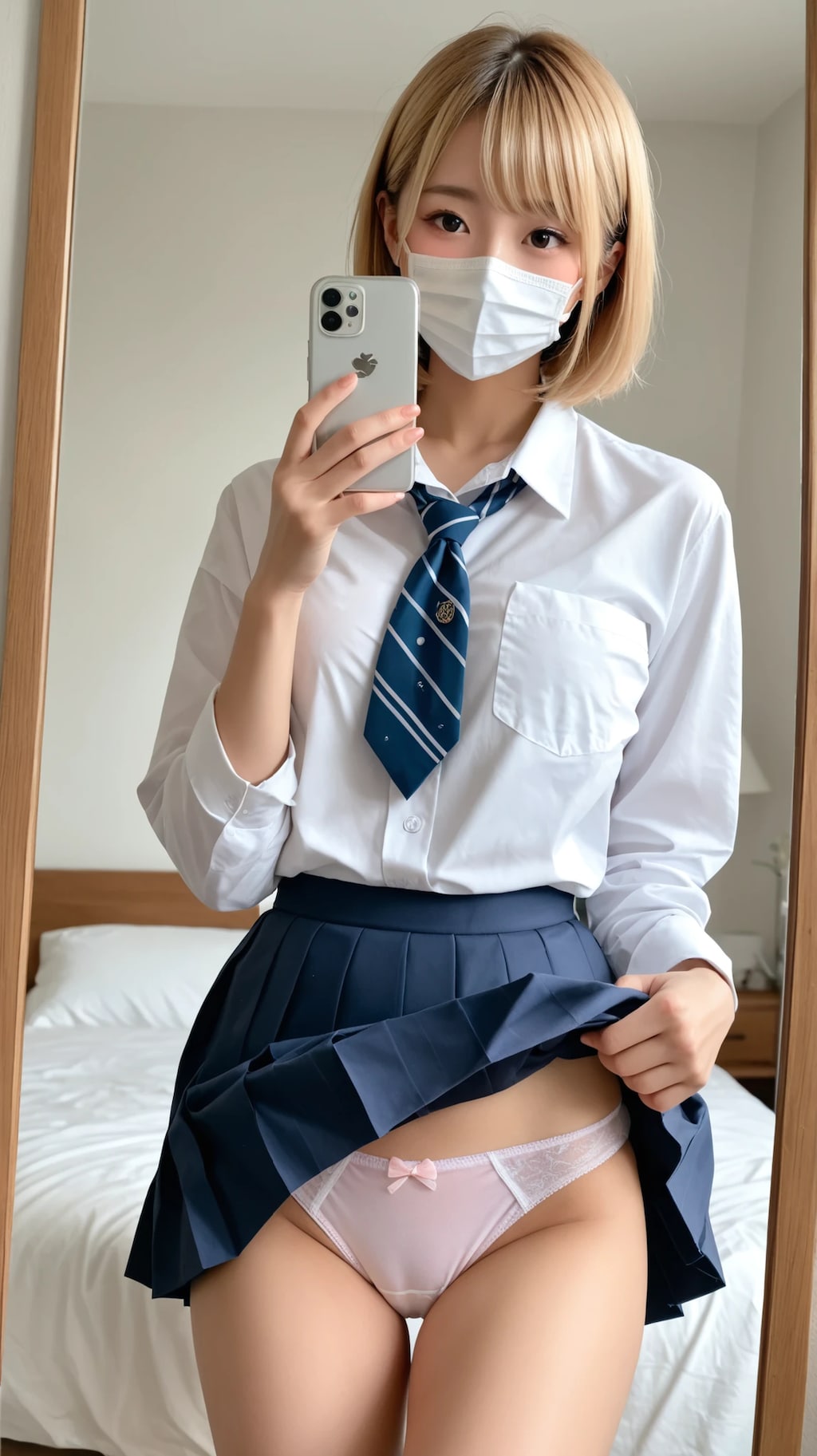 裏垢風パンツ見せ自撮り