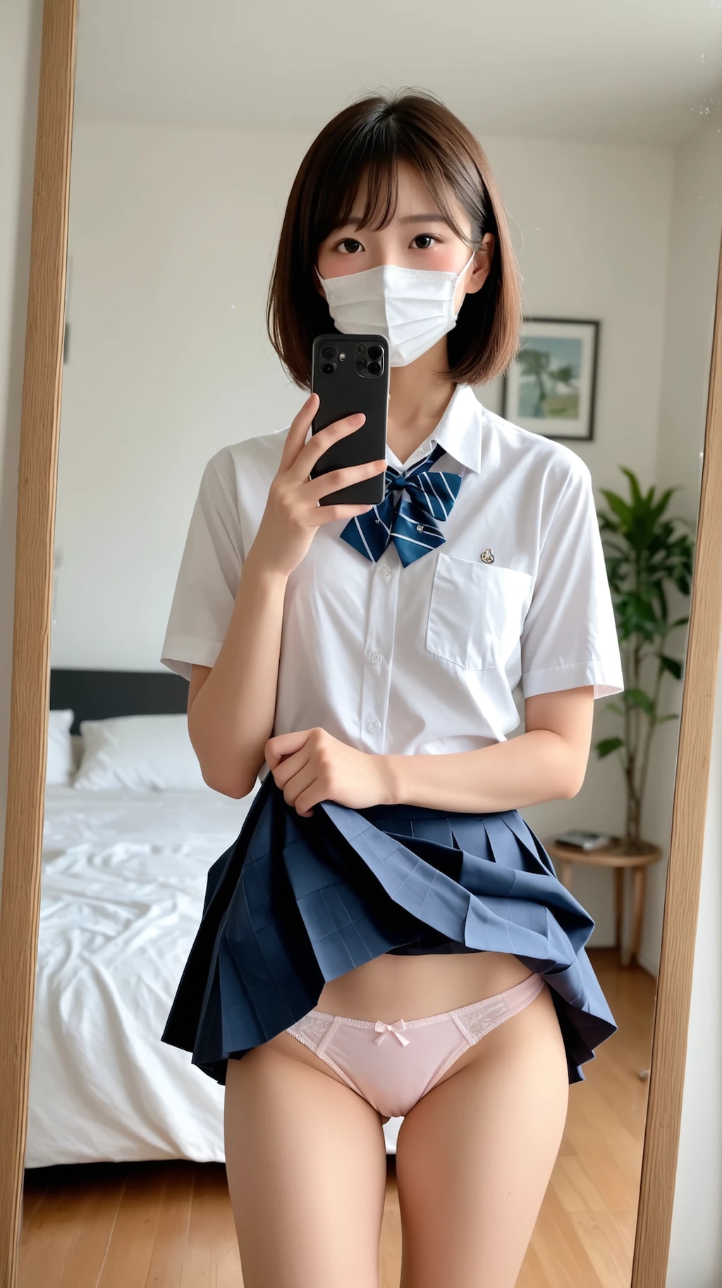 裏垢風パンツ見せ自撮り