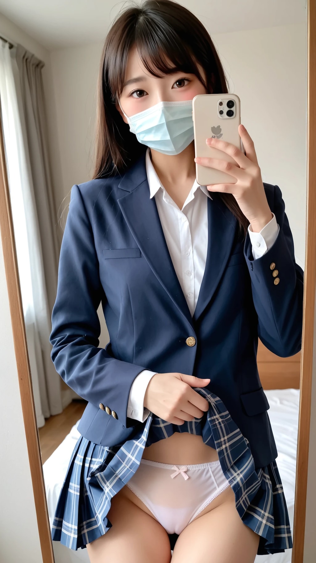 裏垢風パンツ見せ自撮り