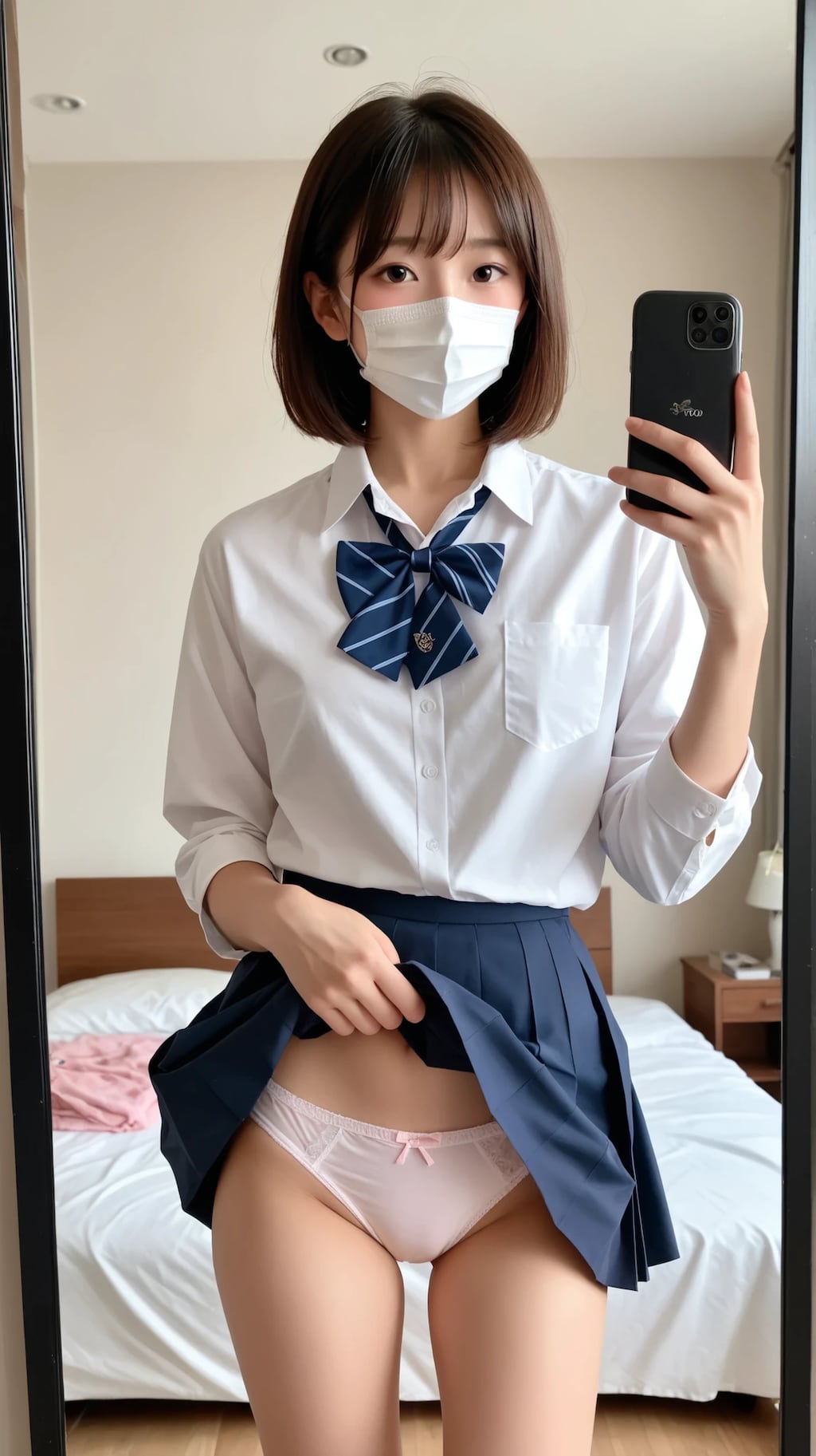 裏垢風パンツ見せ自撮り