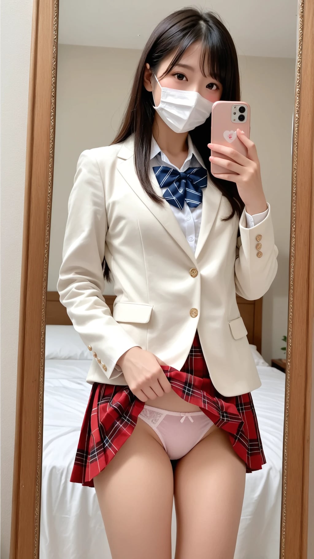 裏垢風パンツ見せ自撮り