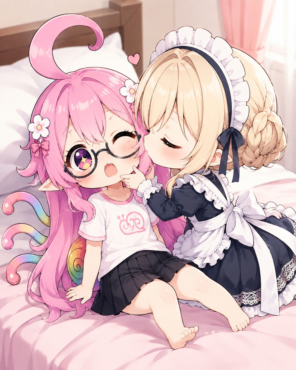 「起きたらまず私成分を補給しましょうね♡」 | の人気AIイラスト・グラビア