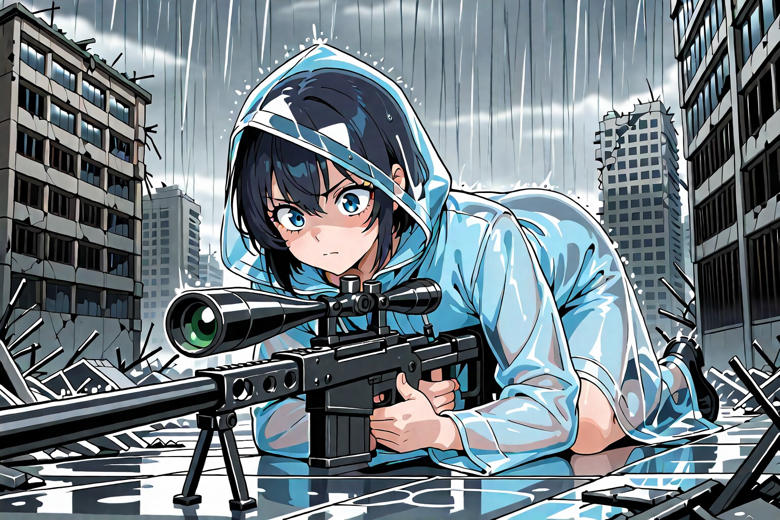 雨中の狙撃手