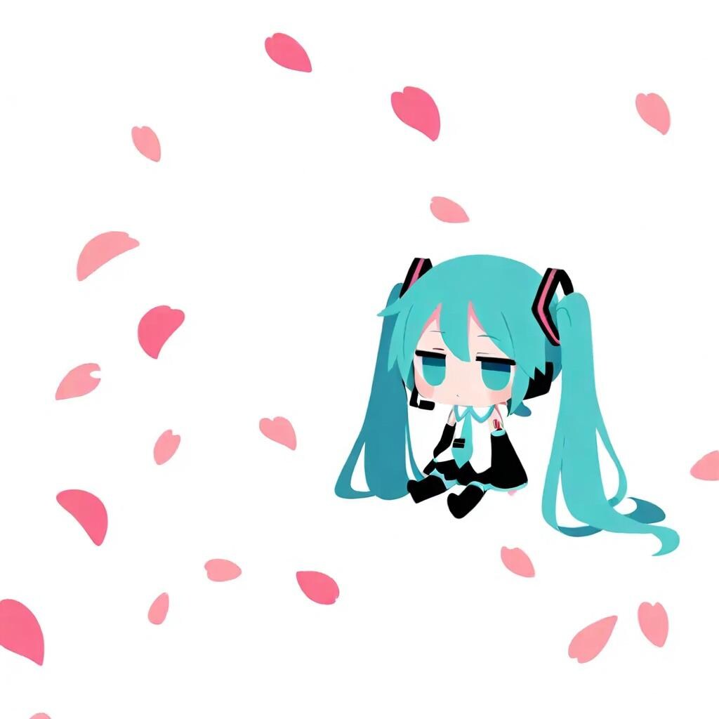 桜吹雪のちびミクさん