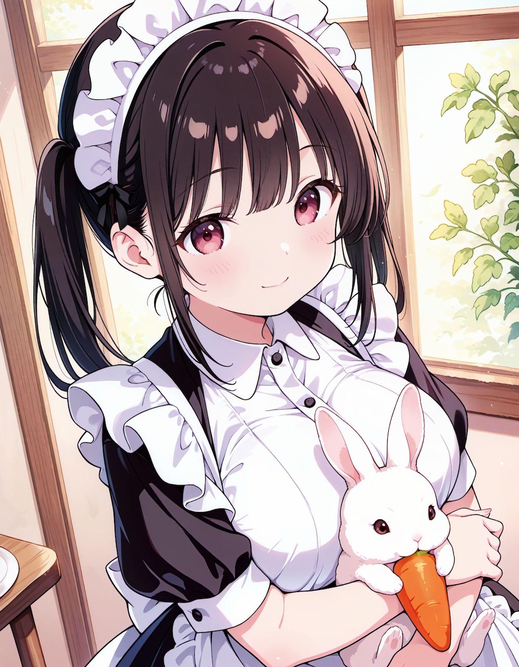 うさぎとメイドさん