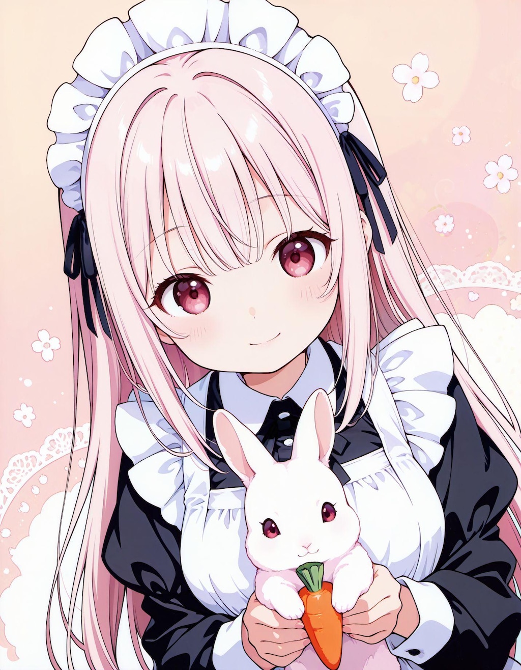 うさぎとメイドさん