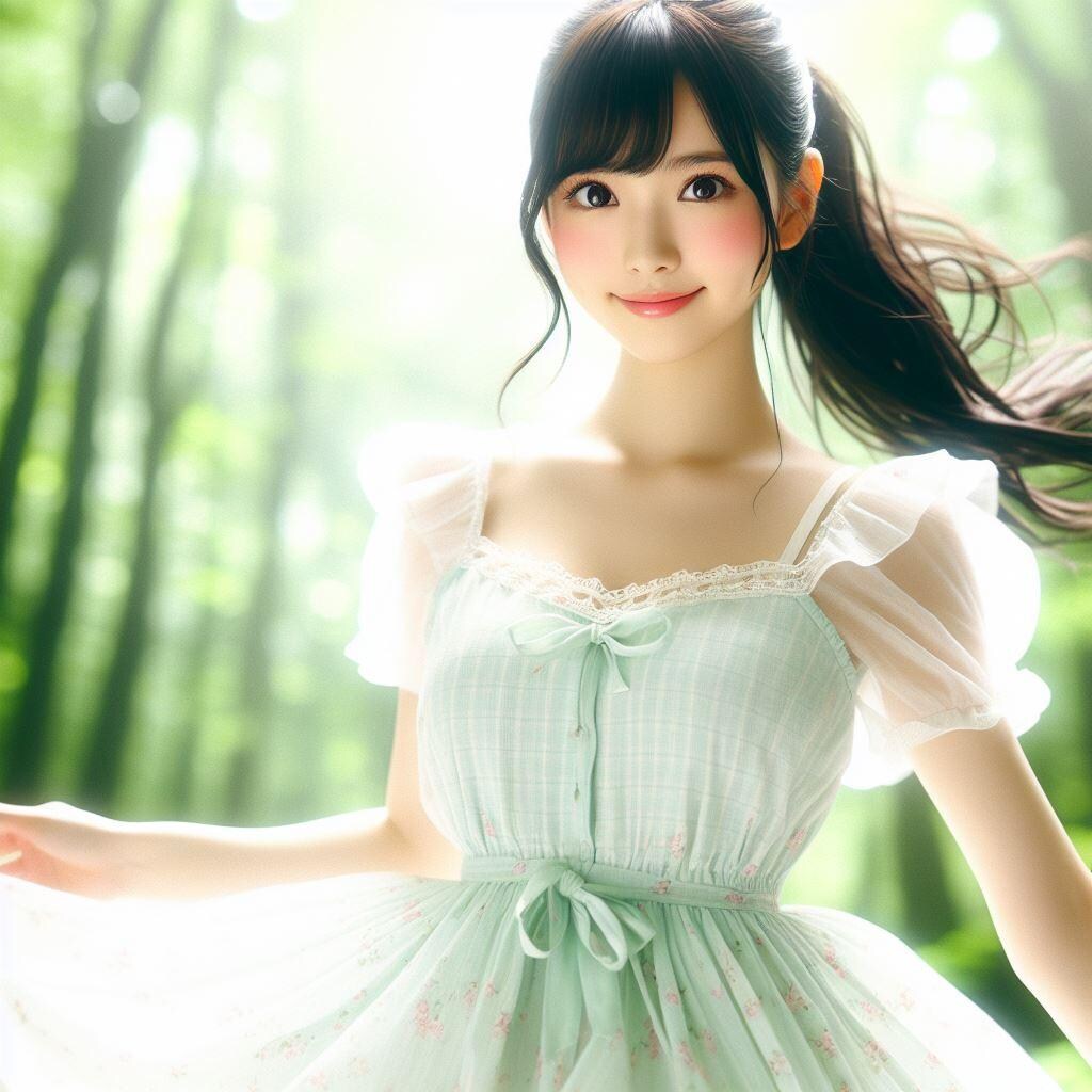 森林浴中の執事ちゃん