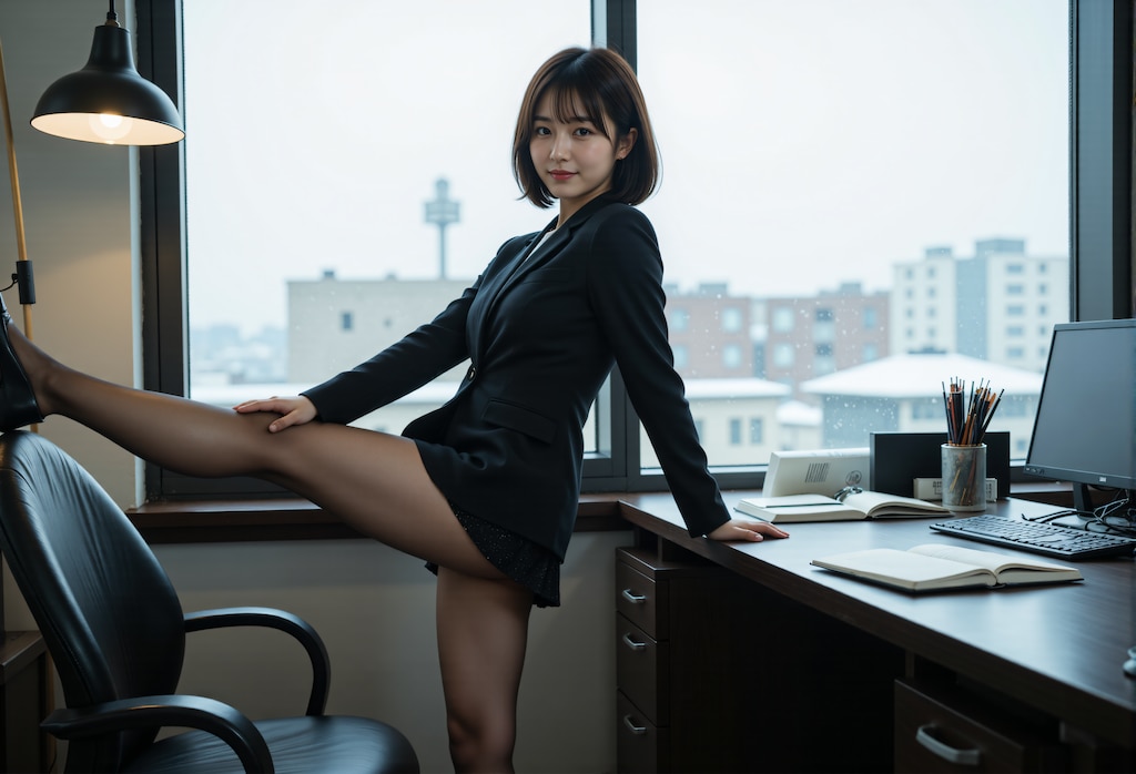 オフィスでストレッチ