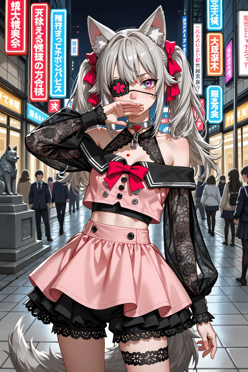 新宿→渋谷　厨二ポーズ💜🐲🐺🎭🃏
