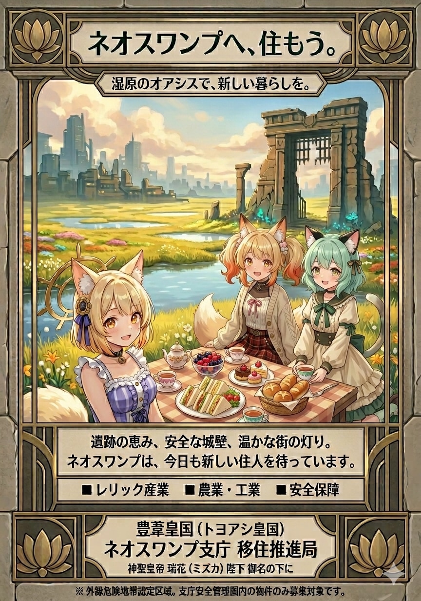 ネオスワンプに住もう　ポスター | の人気AIイラスト・グラビア