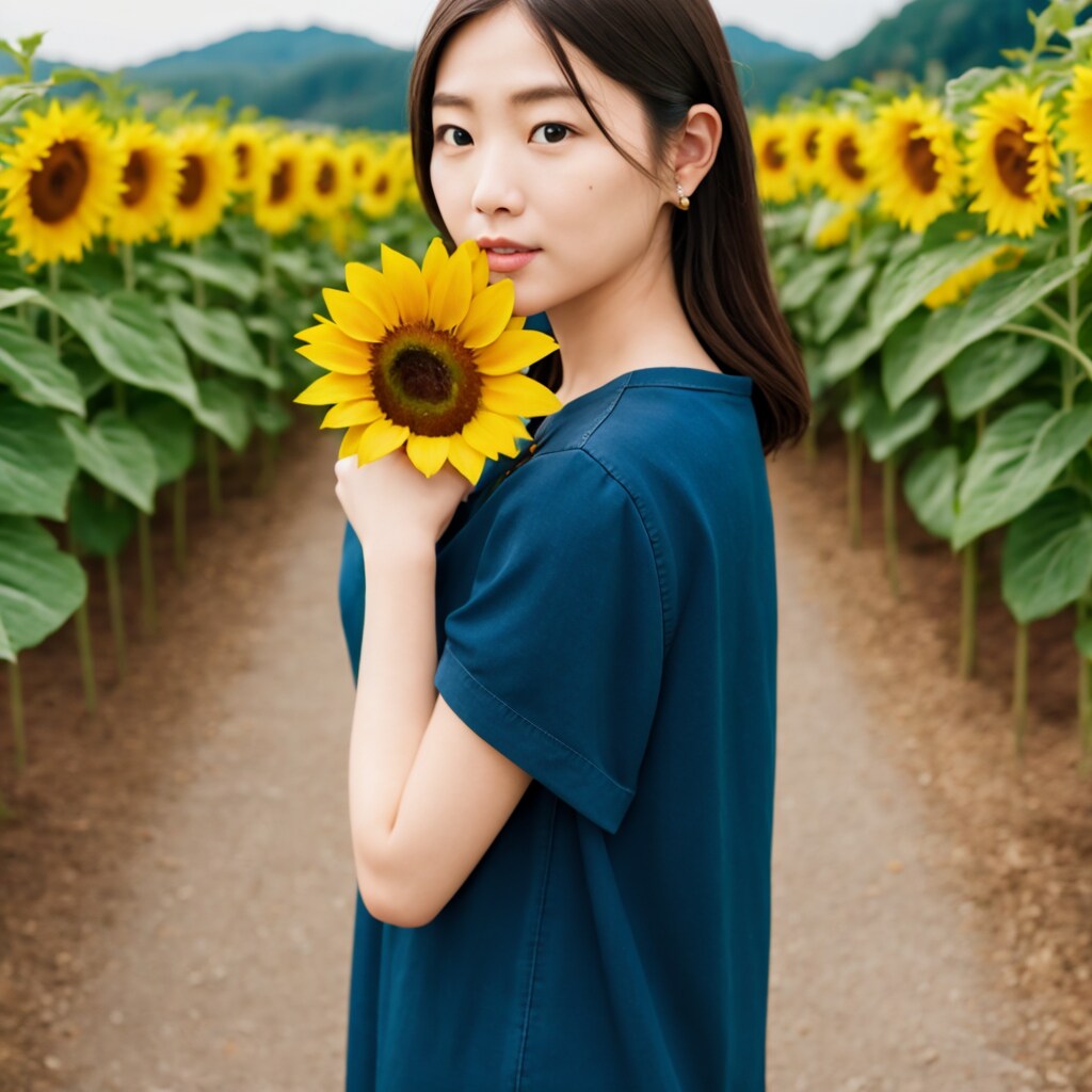 日本語生成：ひまわり（ガーネット） | の人気AIイラスト・グラビア