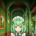 緑色の邸宅,見習い新人メイドさん🍏 3枚目