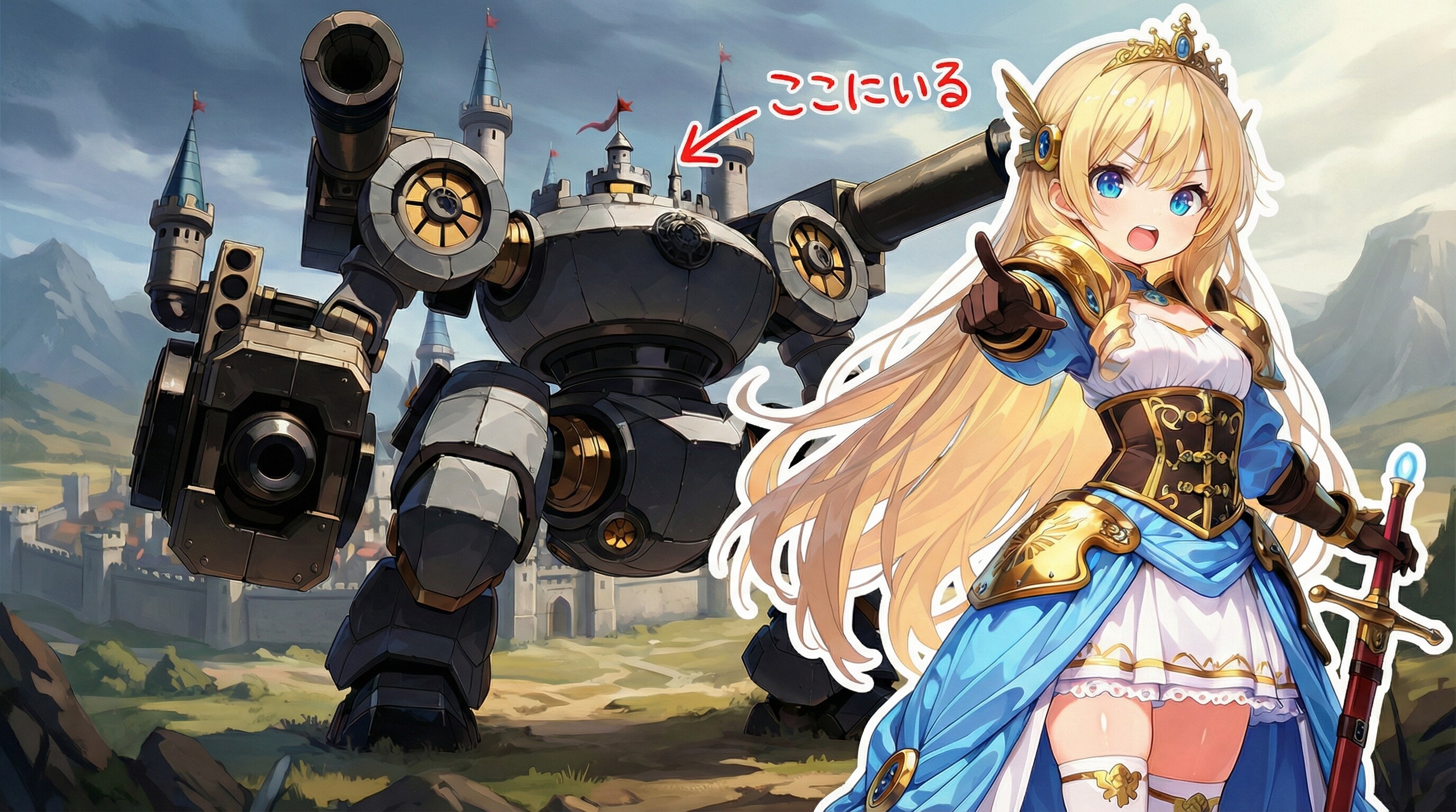 城塞ロボと姫騎士パイロット！