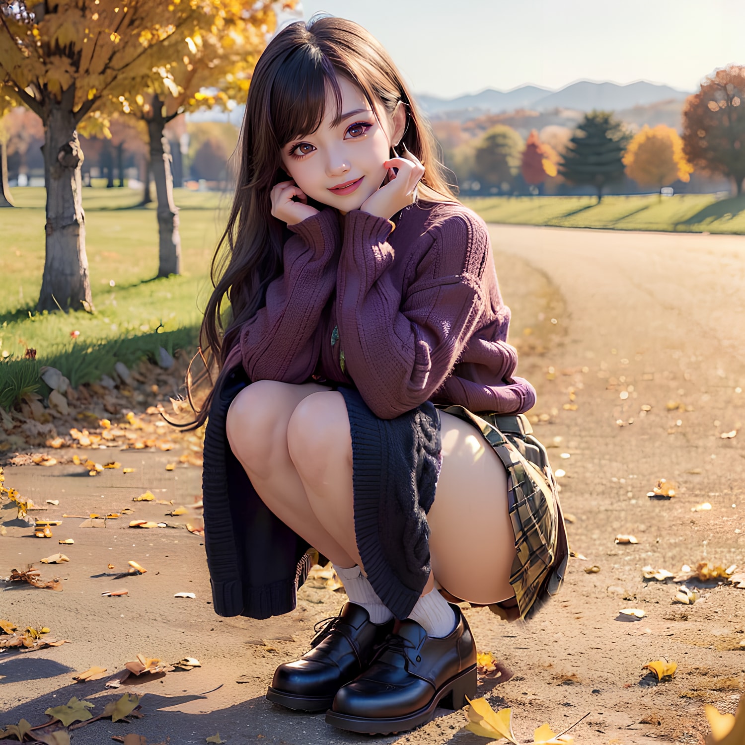 結衣の秋写真 | の人気AIイラスト・グラビア