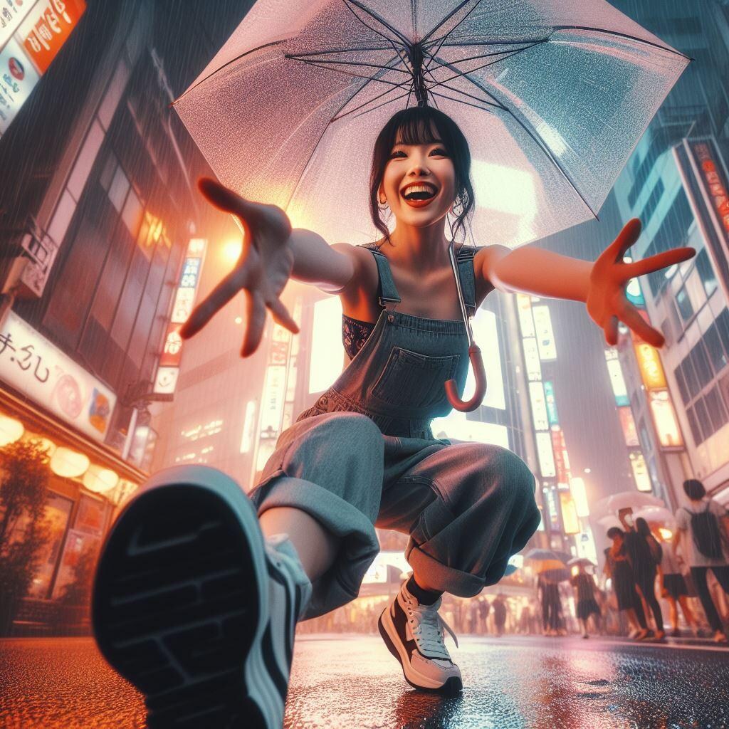傘で踊れば