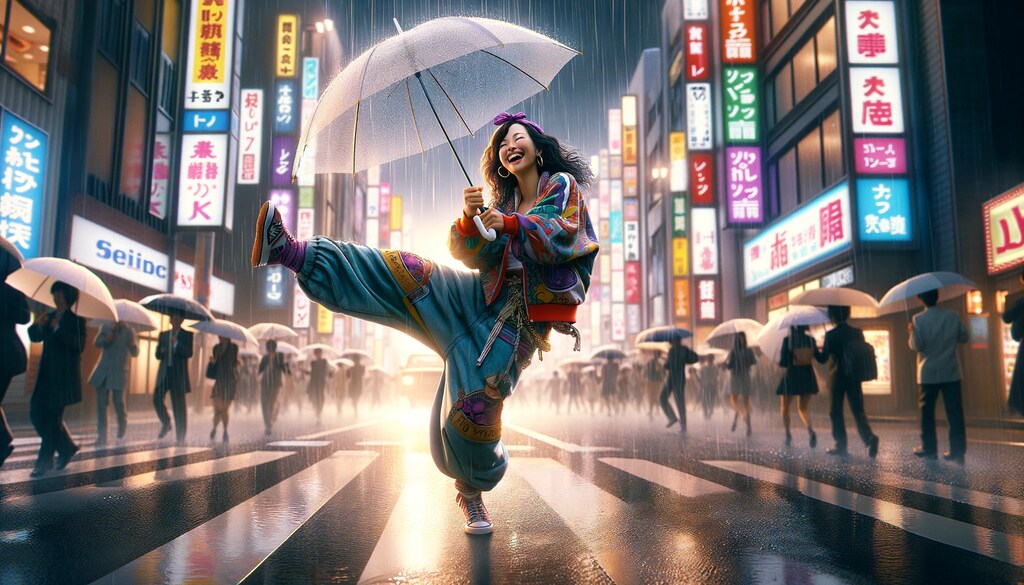 傘で踊れば