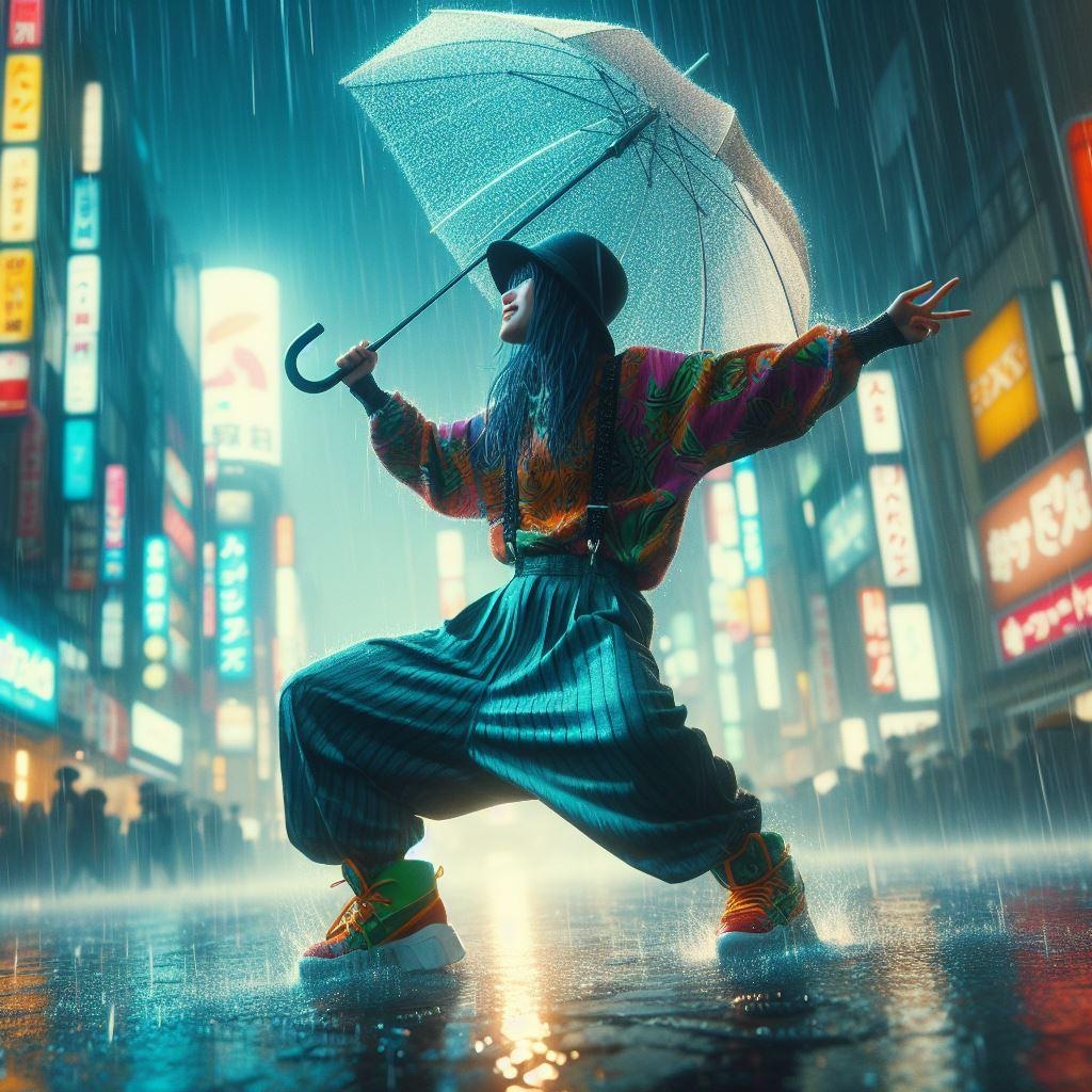 傘で踊れば