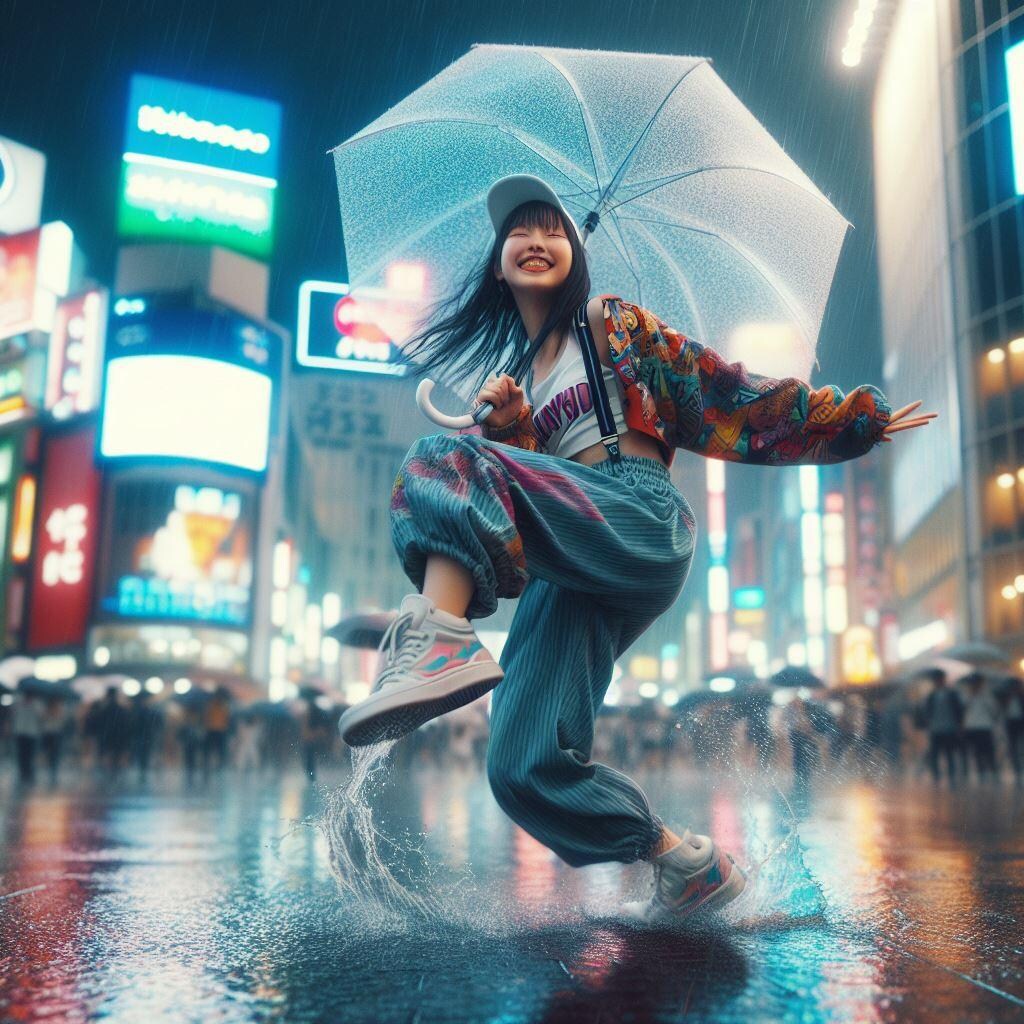 傘で踊れば