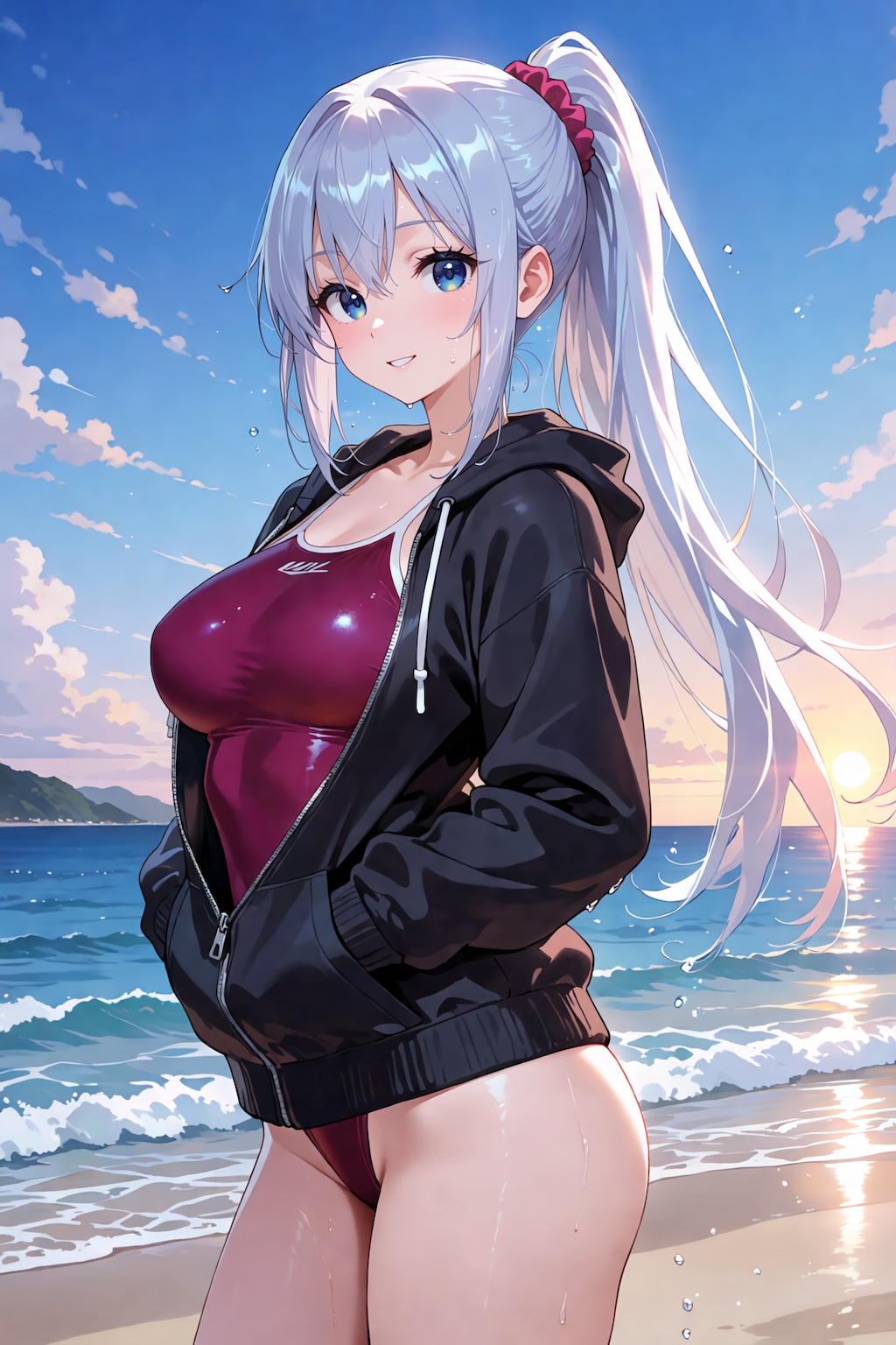 パーカー水着